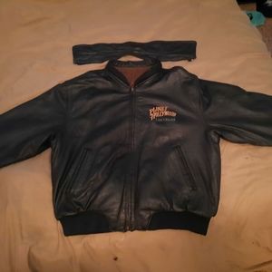 Planet Hollywood Reversible Leather Bomber